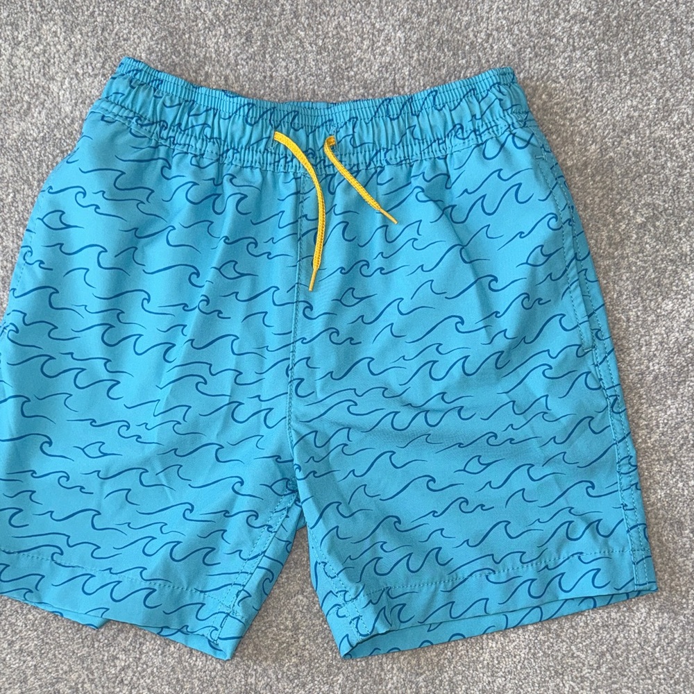 Crewcuts Boys Blue Wave Pattern Swim Shorts